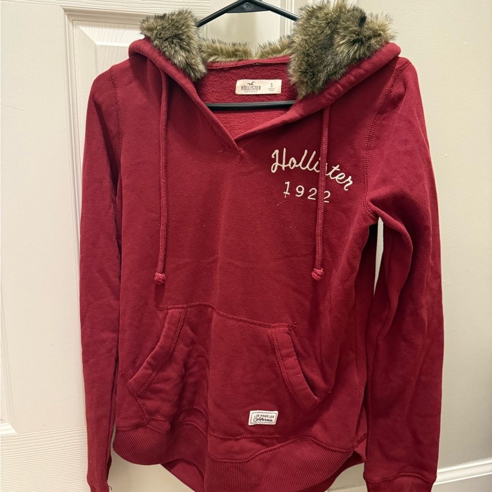 Hollister Red Sweatshirt Casual Hoodie
